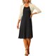 thumbnail image 2 of INSPIRE CHIC Bolero de Mujer Semi Transparente con Mangas 3/4 Cárdigan Corto Albaricoque L, 2 of 6