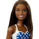 thumbnail image 3 of Traje de baño Barbie Doll Beach con diseño de bandera estadounidense, morena, 3 of 3