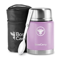 Termo Comida Bosscamp 500 Ml Lila Acero Inox Bolso Cuchara