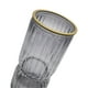 thumbnail image 3 of Florero Decorativo De Vidrio Con Diseño Borde Dorado Gris, 3 of 7