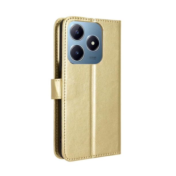 Funda tipo libro para Realme Narzo N63 4G, cartera todo‑en‑uno, funda multifuncional con tarjetero y correa de muñeca desmontable