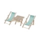 thumbnail image 1 of 1/12 Casa De Muñecas En Miniatura De Madera A Rayas Sillones Y Mesa Juego De Playa Verde, 1 of 3