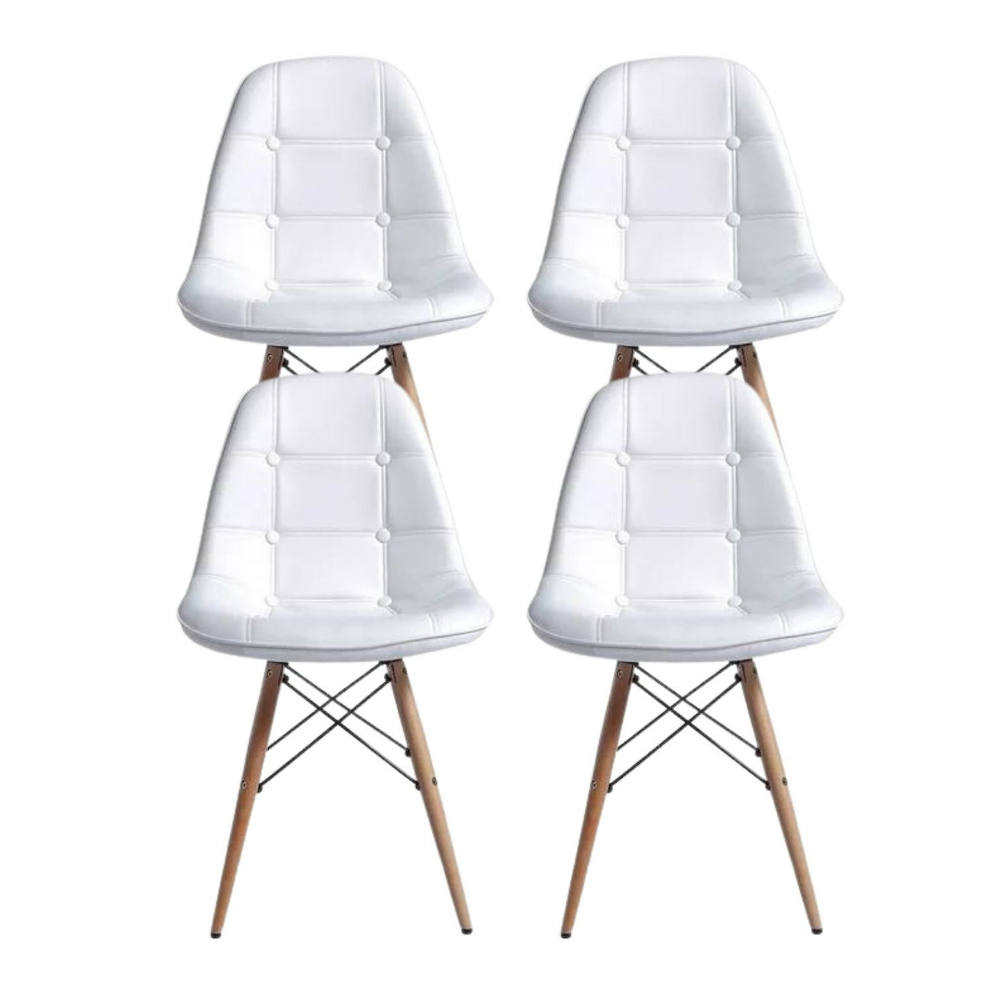 Habita2 Chile - 4un Silla Eames Acolchada Buckle - Blanco