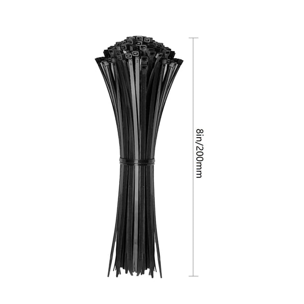 100 Pack Cable Zip Ties, Assorted Sizes (12/8/6/4 Inches) , Multi-Purpose Self-Locking Nylon Cable Ties For Home, Office, Garden, Workshop