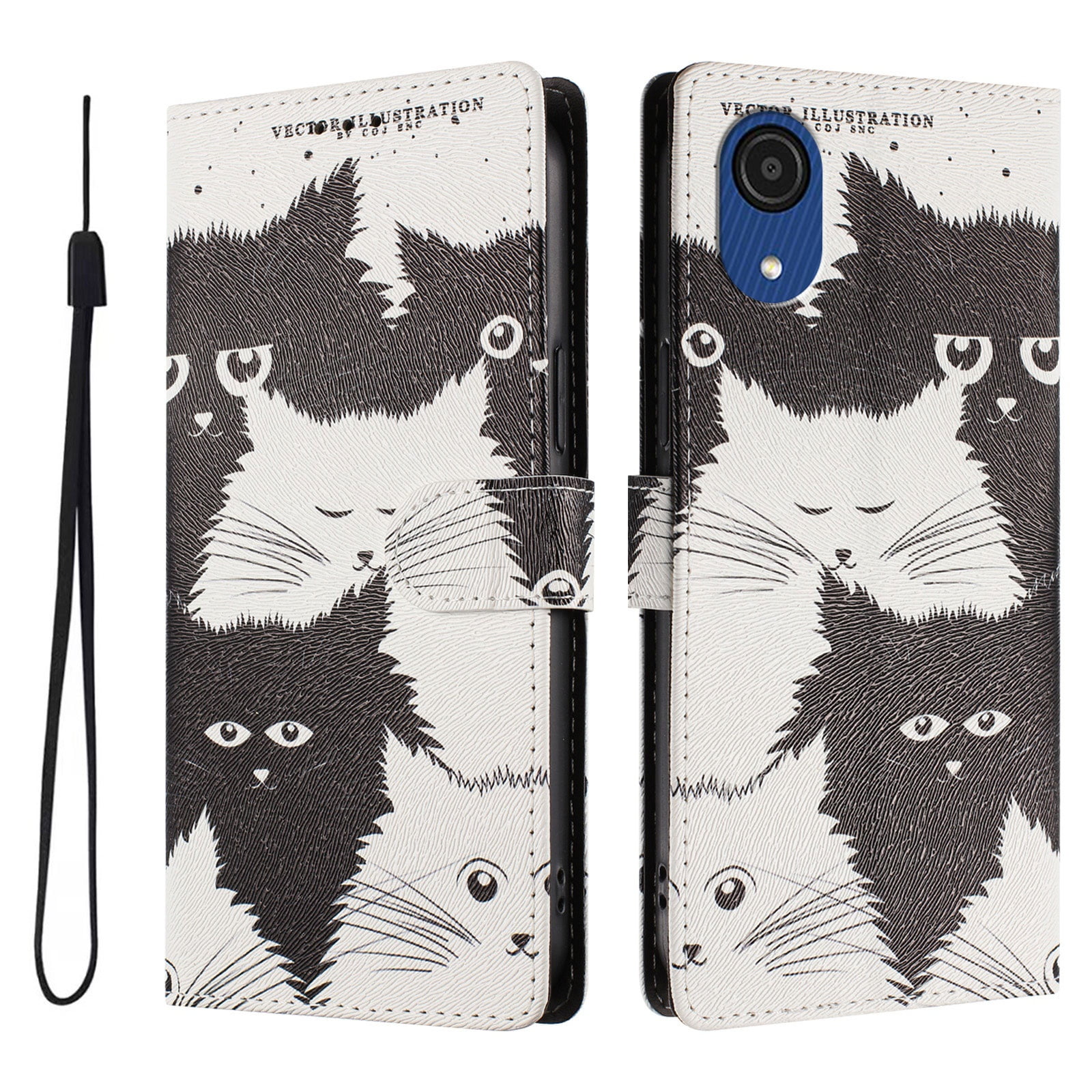 Foxdock Funda Tipo Cartera Para Samsung Galaxy A03 Core Con Soporte Y Correa – Diseño De Patrones Lindos