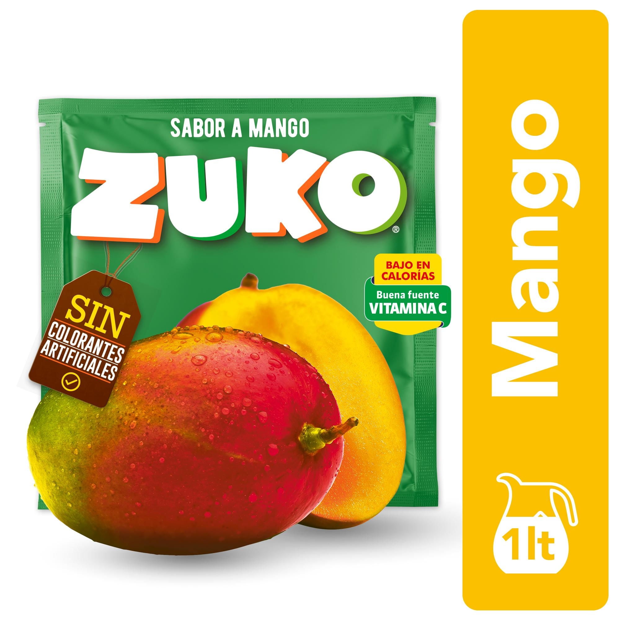 Jugo En Polvo Sabor Mango Sobre 15 g Zuko