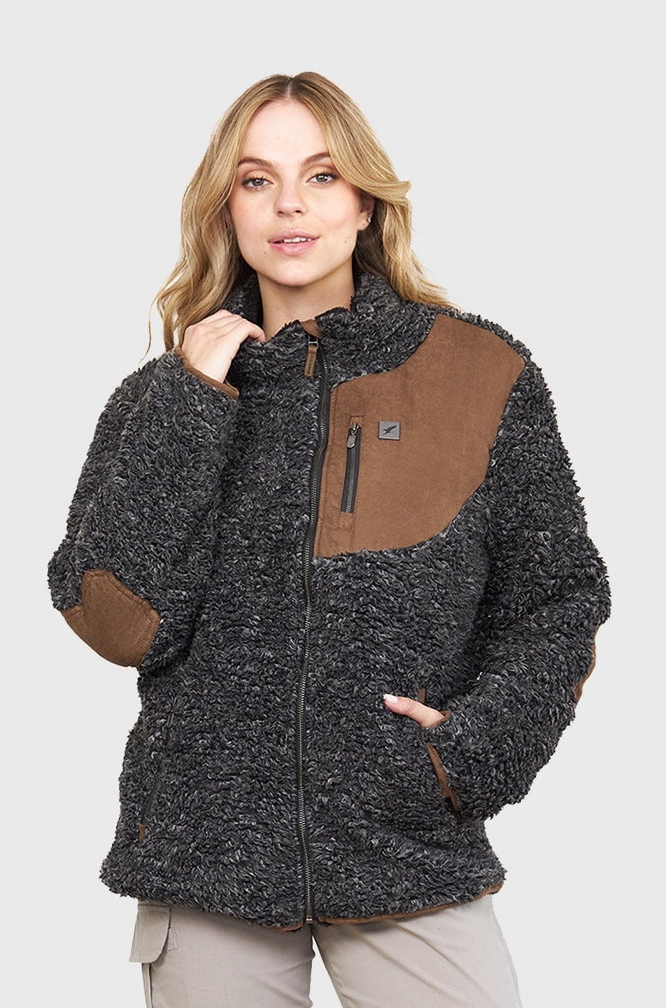 Chaqueta Chiporro Lumber Negro Melange Mujer Falcone