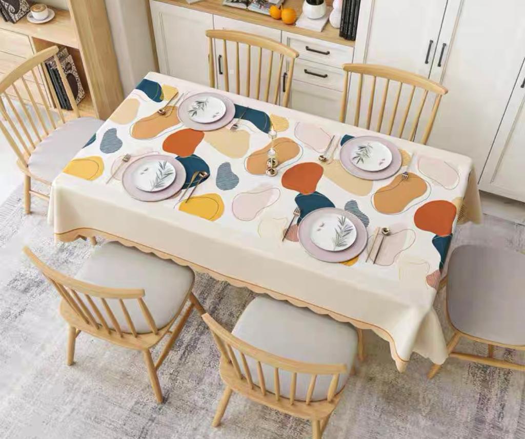 Genérico - Mantel Rectangular Antimanchas 140 X 230 Cm - Piedras De Colores