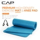 thumbnail image 2 of Tapete de yoga CAP Barbell de alta densidad color turquesa 180 x 61 x 1.2 cm con correa, 2 of 7