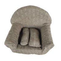 Magideal - Sofá Decorativo Para Fotografía De Bebé Con Almohada De Cojín, Muebles De Fotografía Infantil, Silla Para Fotografía Pose Para Niñas De 0 A 3 Gris