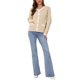 thumbnail image 2 of INSPIRE CHIC Cardigan de Punto para Mujer con Mangas Cortas y Botones de Contraste en el Cuello Redondo XS Beige, 2 of 6