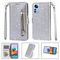 Funda Para Foxdock Elegante Funda Xiaomi 12 Glitter Con Cremallera-Ideal Para El Uso Diario