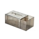 thumbnail image 1 of Caja de papel de pañuelos faciales rectangular Soporte de caja de pañuelos con dos compartimentos Servilletas Titular de pañuelos Funda para soporte gris, 1 of 5