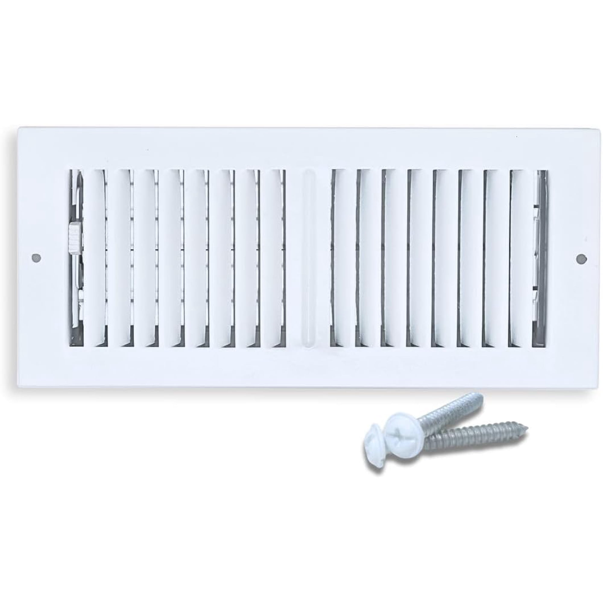 Sierra Grates - Vent Register Sierra Rates, 12 X 6 Cm, Acero, 2 Vías, Color Blanco