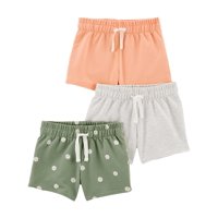 Simple Joys By Carter'S - Pantalones Cortos Simple Joys De Carter'S Girls, Paquete De 3 Unidades, Color Verde 5T