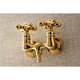 thumbnail image 3 of Grifo de bañera de montaje en pared Kingston Brass Aqua Vintage de latón pulido, 3 of 4
