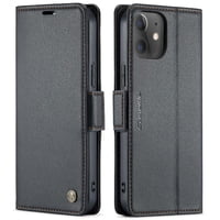 Caseme Tipo Cartera Iphone 12/12 Pro Con Cierre Magnético, Rfid, Tarjetero, Soporte, Carga Inalámbrica
