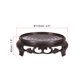 thumbnail image 2 of Soporte de exhibición para macetas Uxcell, base redonda de bonsái estilo madera de imitación de 4.5" de diámetro, decoración del hogar, negro, 2 of 7