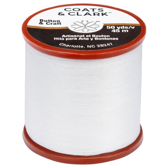 Hilo para Manualidades Coats & Clark Dual Duty Plus 50 yd Blanco