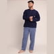 thumbnail image 2 of Pijama micropolar pantalón estampado abotonado 2612076 - M, 2 of 3