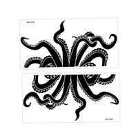 Bothyi - 2 Piezas De Pegatinas De Halloween Para Inodoro, Pegatinas De Pared Para Ventana, Cocina, Baño, Pulpo Con Anillos