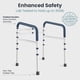 thumbnail image 4 of Barandillas de seguridad para inodoro PELEGON ajustables 160 kg, color gris, 4 of 9