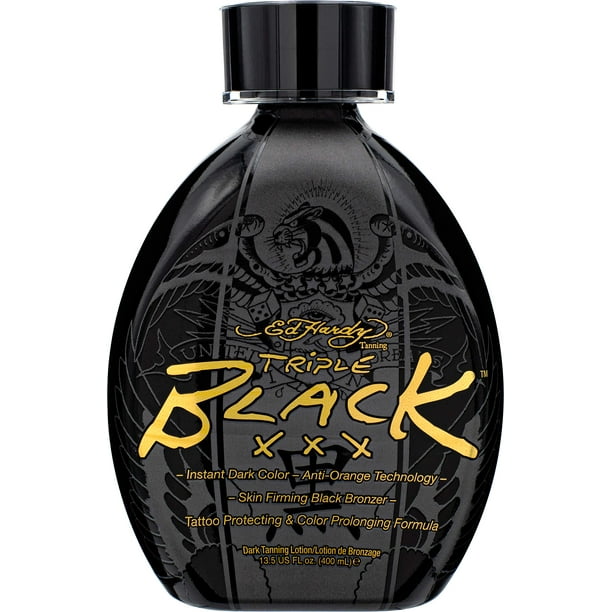 Loción bronceadora Ed Hardy BLACK XXX Instant Dark Color 400 ml | Lider