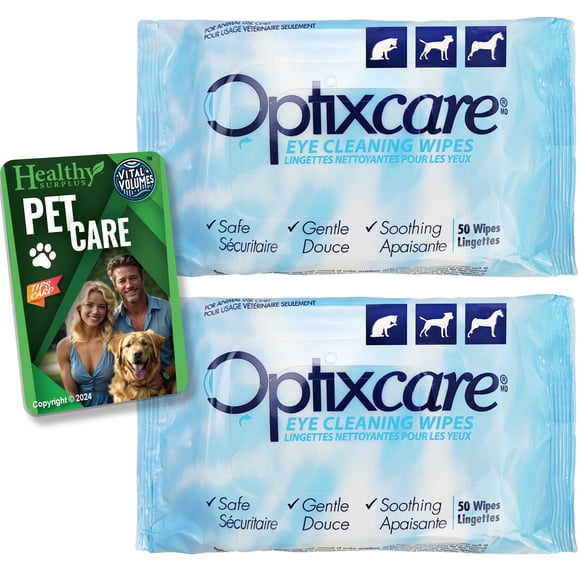 Toallitas para limpieza ocular Healthy Surplus Optixcare, 100 unidades