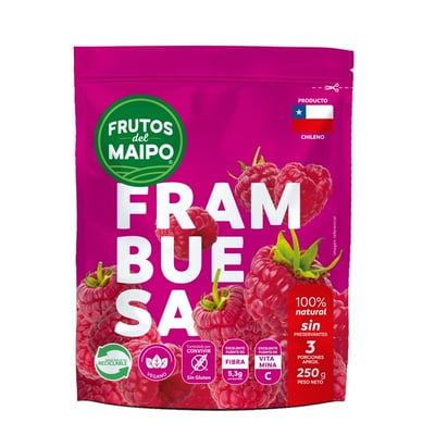 Frambuesas Congeladas 250 G Frutos Del Maipo
