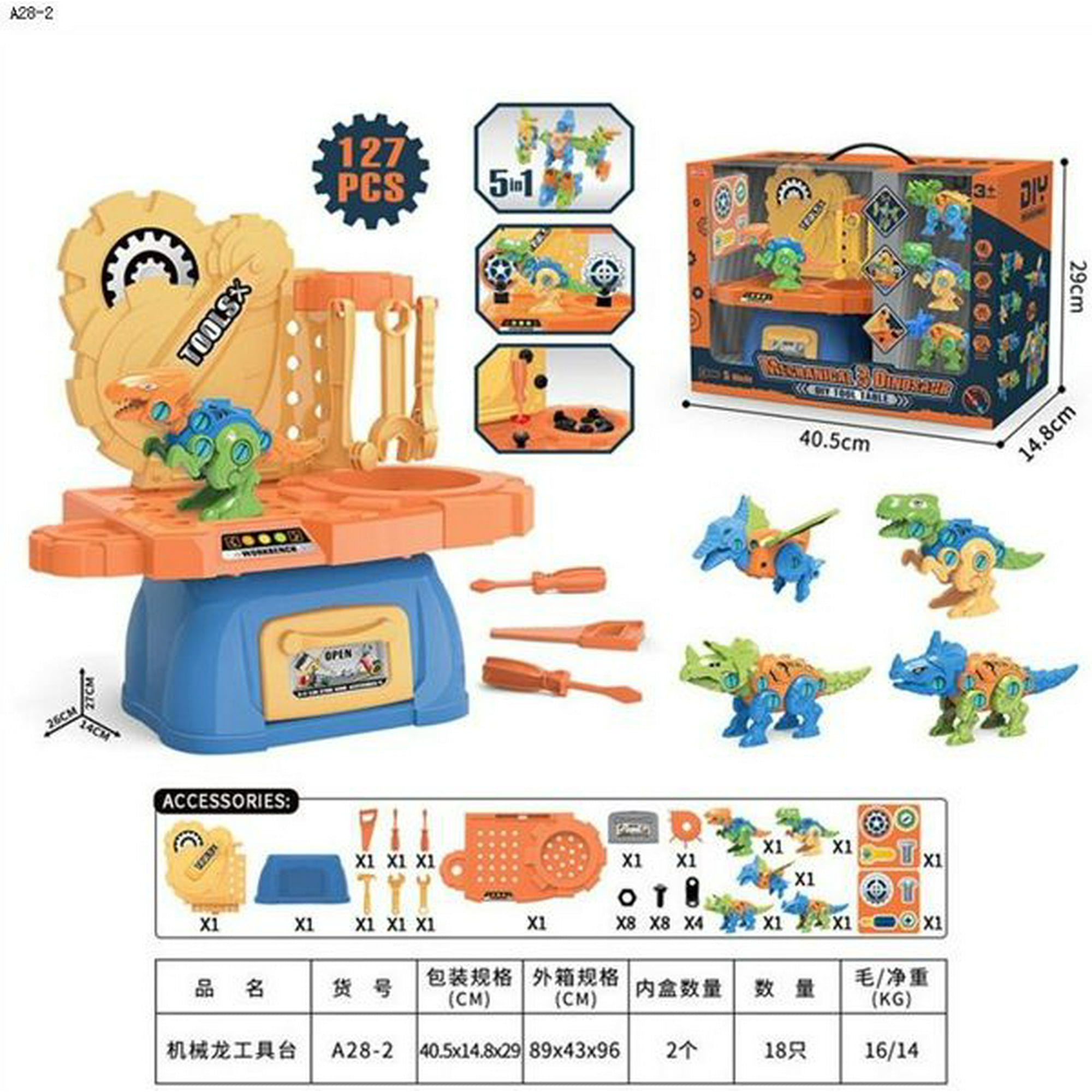 Genérico - Mesa Legos Dinosaurio Juegos De Bloques Infantil Unisex