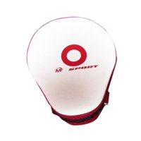 Ioensy - Almohadilla De Boxeo Focus Accesorio De Cuero Pu Manoplas De Boxeo Para Mma Taekwondo Dojo Blanco