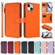 thumbnail image 3 of Funda Cartera Mariposa para [iPhone 14] con Soporte y Cremallera Naranja, 3 of 6