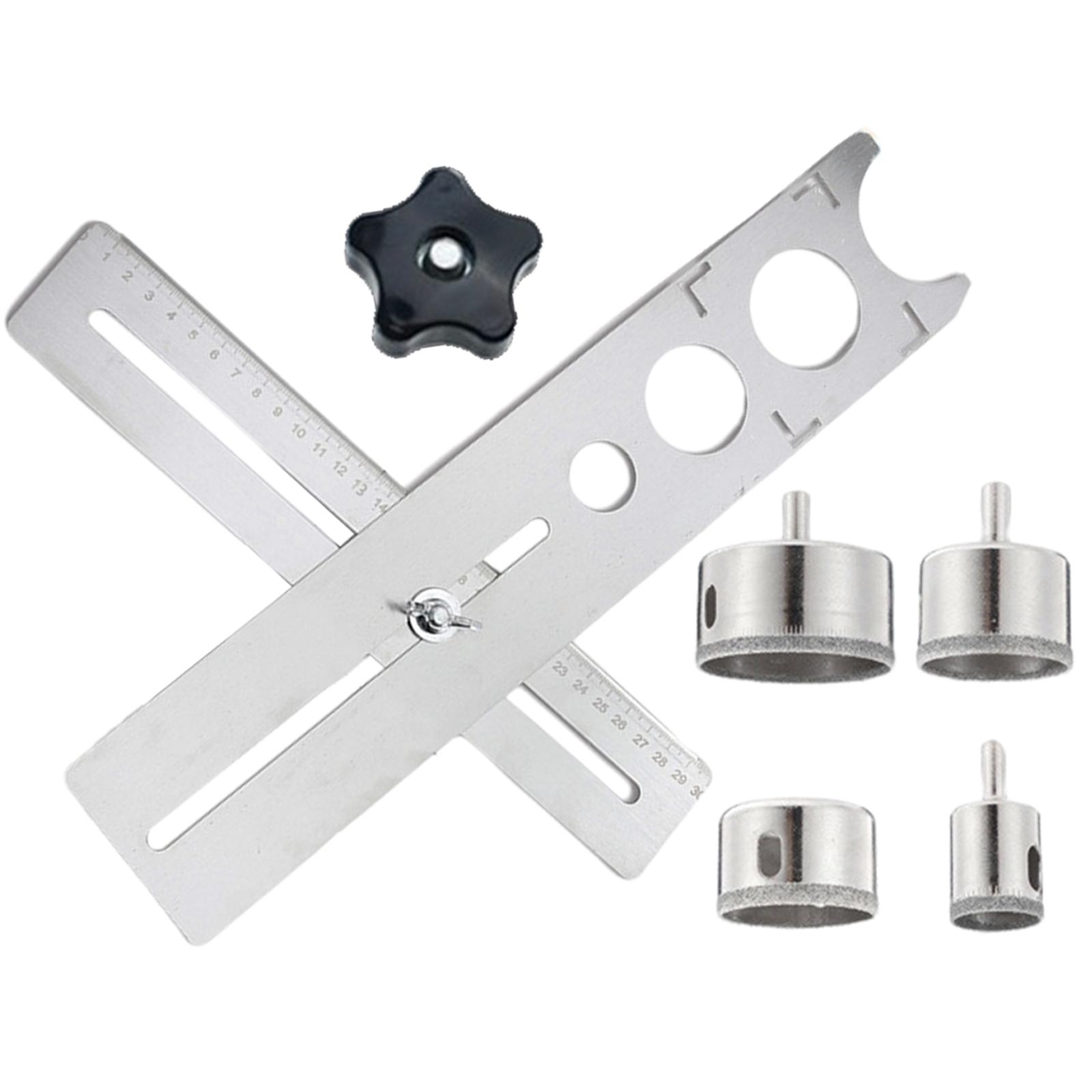 Magideal - Agujero De De Cerámica, Herramienta De Construcción De Regla, Herramienta De Medición De Piezas, De Agujeros De Cerámica Multifuncion , Engrosado 40Cm