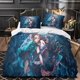 thumbnail image 2 of Set 1 Q-uilt Cove-r 2 Pillowc-ases 3D Demon Ani-me Slayer -Printed Comforta-ble Bed Set -Cover for Kids Boys Gi-rls Teens G-ifts Full203x228cm, 2 of 5