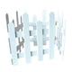 thumbnail image 2 of Valla de madera Valla de madera para jardín, longitud de 120 cm, valla decorativa para bordes de paisaje, valla de estacas para césped, árboles y maci Blanco Alto 35cm, 2 of 5