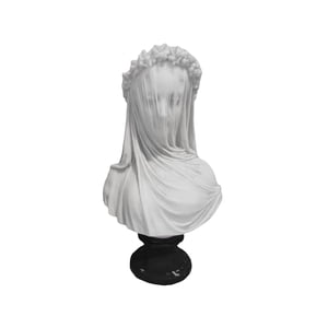 Magideal - Estatua De Busto De Dama Velada Hecha A Mano De Resina Coleccionable Regalo De Cumpleaños Artesanías Góticas Para Gabinetes De Escritorio De Festival