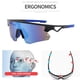 thumbnail image 5 of POLASUP GAFAS LENTES DE SOL Gafas de sol deportivas con lentes espejados azules y montura negra con detalles azules. Diseño aerodinámico, protección UV 400. Ideales para ciclismo, 5 of 5
