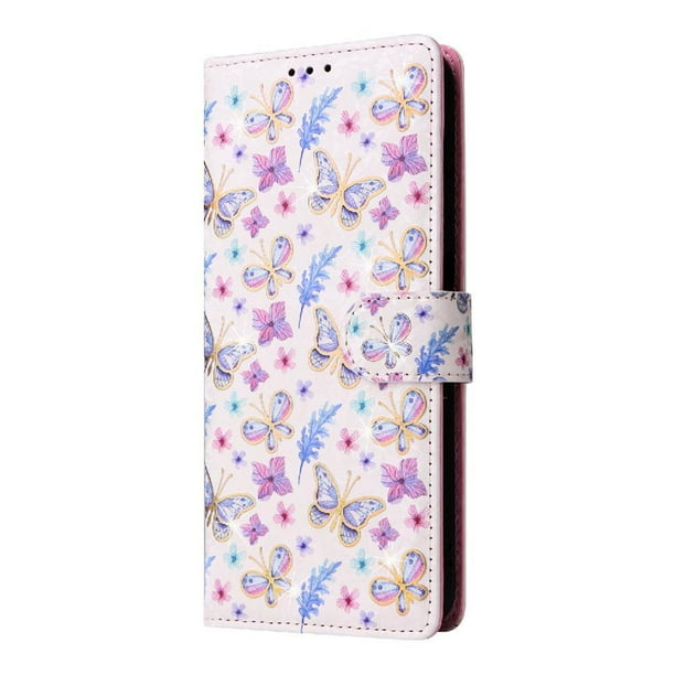 FOXDOCK Funda Tipo Cartera Floral para iPhone 17 Pro ,Funda con Tapa de Cuero PU, Protección Antigolpes con Ranuras para Tarjetas y Soporte