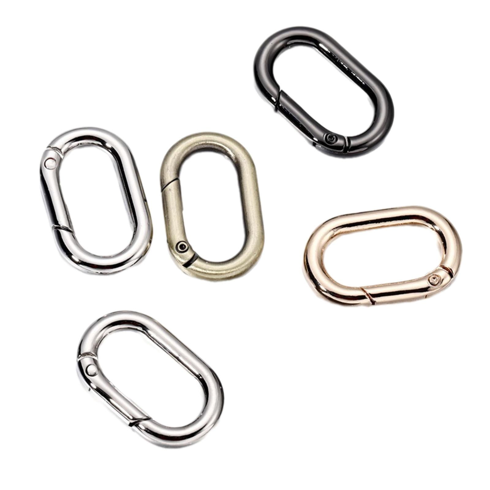 Bothyi - 5 Anillos Ovalados De Resorte De 1.0 In, Mosquetones Ovalados Para Monedero, Joyería, Manualidades, Mixtos
