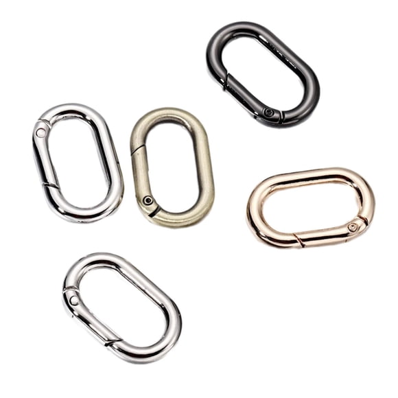 5 Anillos Ovalados De Resorte De 1.0 In, Mosquetones Ovalados Para Monedero, Joyería, Manualidades, Mixtos