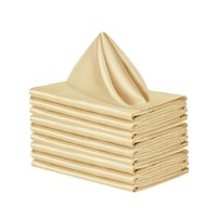 Magideal - 10 Servilletas De Mesa De , 18,90 Pulgadas X 18,90 Pulgadas, Servilletas Cuadradas Elegantes Lavables Y Reutilizables Para Uso Doméstico, Hoteles Dorado
