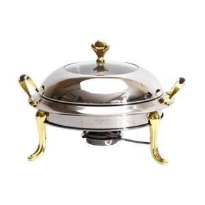 Magideal - Bandeja Para Calentar Alimentos, Plato Para Frotar, Multiusos Con Estante, Olla Caliente Shabu Shabu, Estufas De Alcohol Para Acampar, Olla Común Para Oro