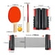 thumbnail image 2 of Set Ping Pong Tenis Mesa 2 Paleta + 6 Pelotas + Malla Rojo, 2 of 8