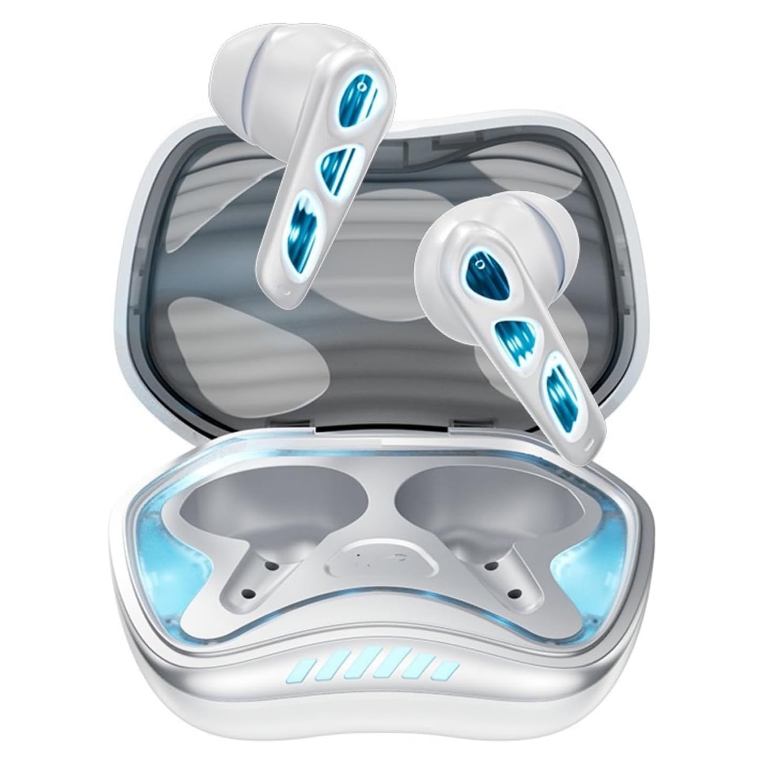 Aaronmei Auriculares Inalámbricos Gaming Bluetooth Blanco