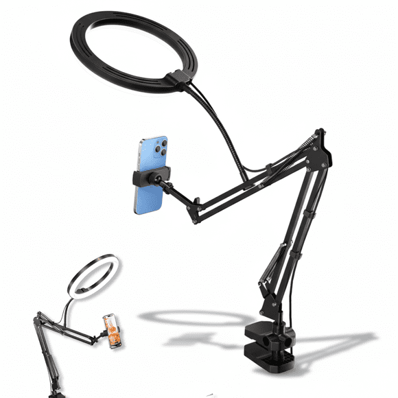 Kit Soporte Ajustable Profesional Con Aro De Luz Para Celular