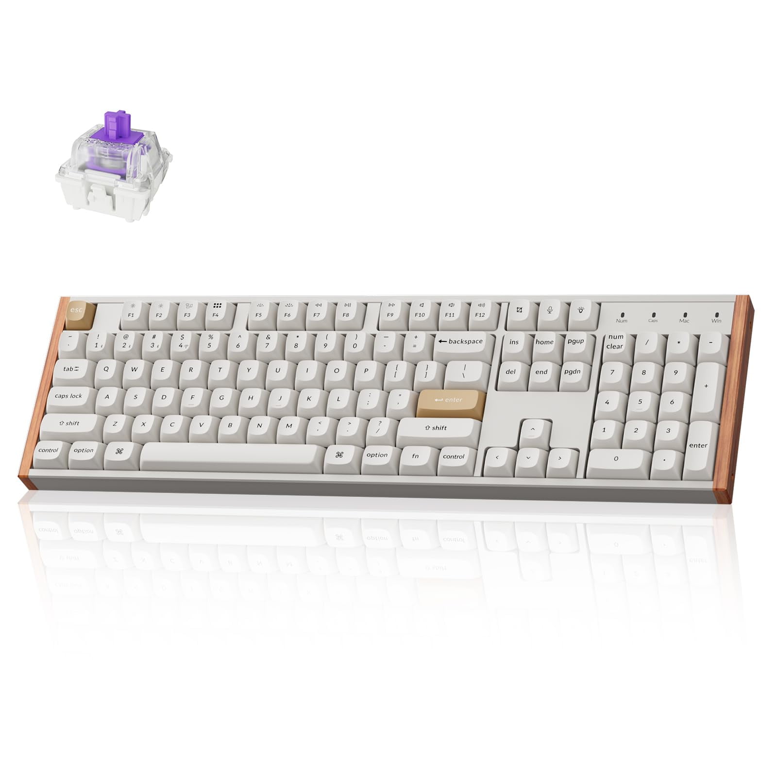 Teclado Keychron K10 He Hall Effect Inalámbrico Blanco
