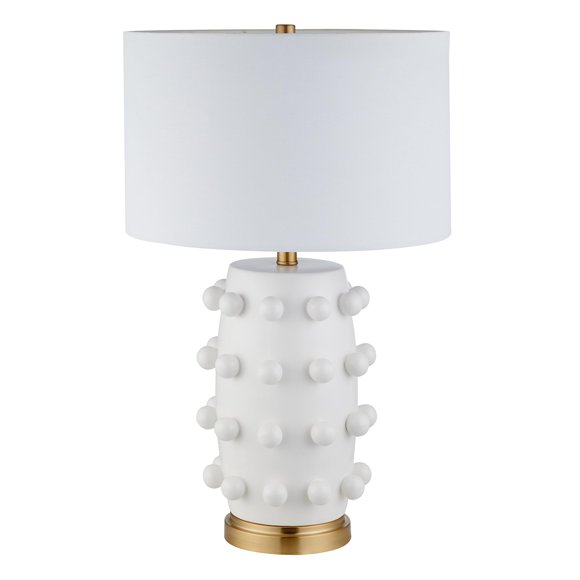 Lámpara Henn&Hart 65 cm Cerámica de 1 Luz Moderna Blanco Mate