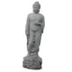 thumbnail image 2 of Decoración de estatua de Buda pequeña, regalo, meditación, artesanías, de pie para la decoración del patio del porche del jardín del hogar, 2 of 5