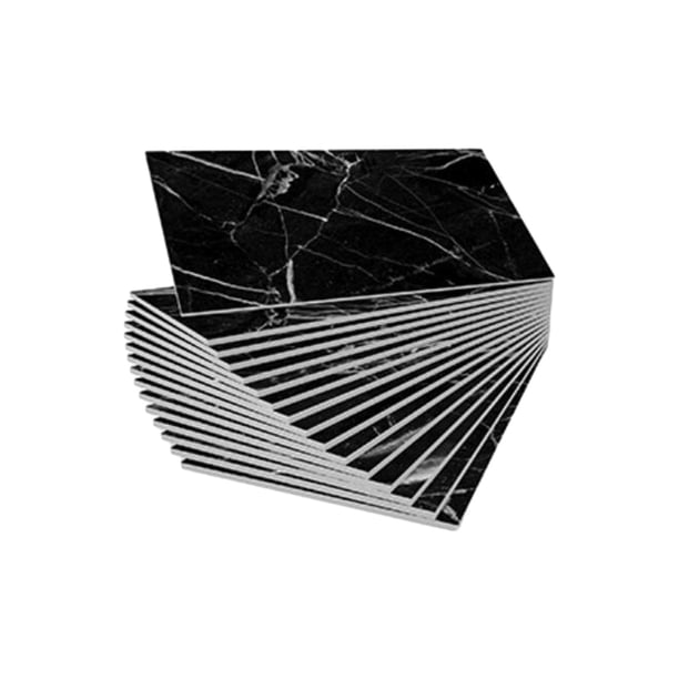 16 Piezas De Papel Tapiz De Espuma, Paneles De Pared Adhesivos Y Despegables Para Baño, Cocina, Dormitorio, Negro