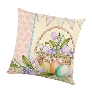 Magideal - Funda De Almohada De 18 ""X 18"", Regalo De Pascua, Funda De Almohada Para Sofá Con Cremallera, Sofá Suave, Sofá De Primavera, Decoración Para Sala De E Flor